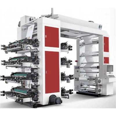 8 farger Stack Type Flexo Printing Machine